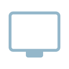 icon of television in light blue